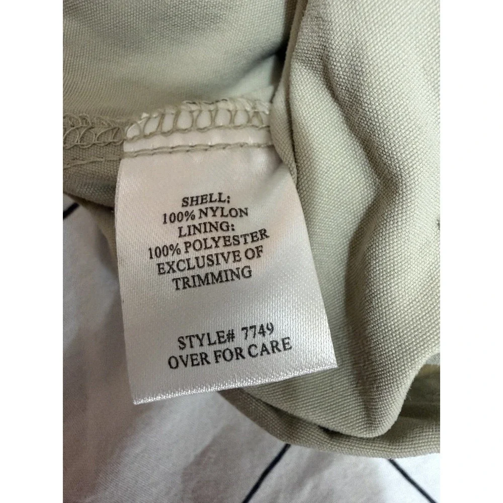 TRAVEL SMITH Utility Vest Men's XL Beige Full Zip Snap Travel Pockets Outdoors